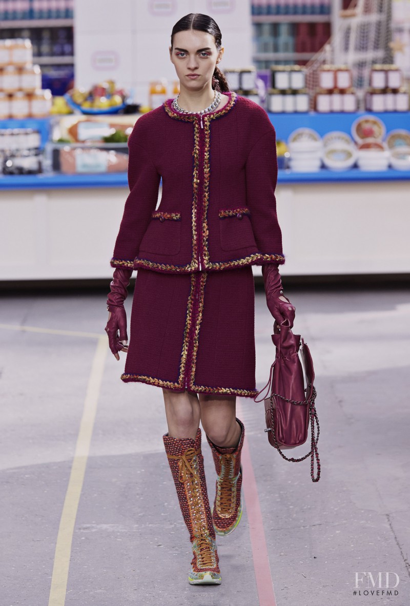 Magda Laguinge featured in  the Chanel fashion show for Autumn/Winter 2014