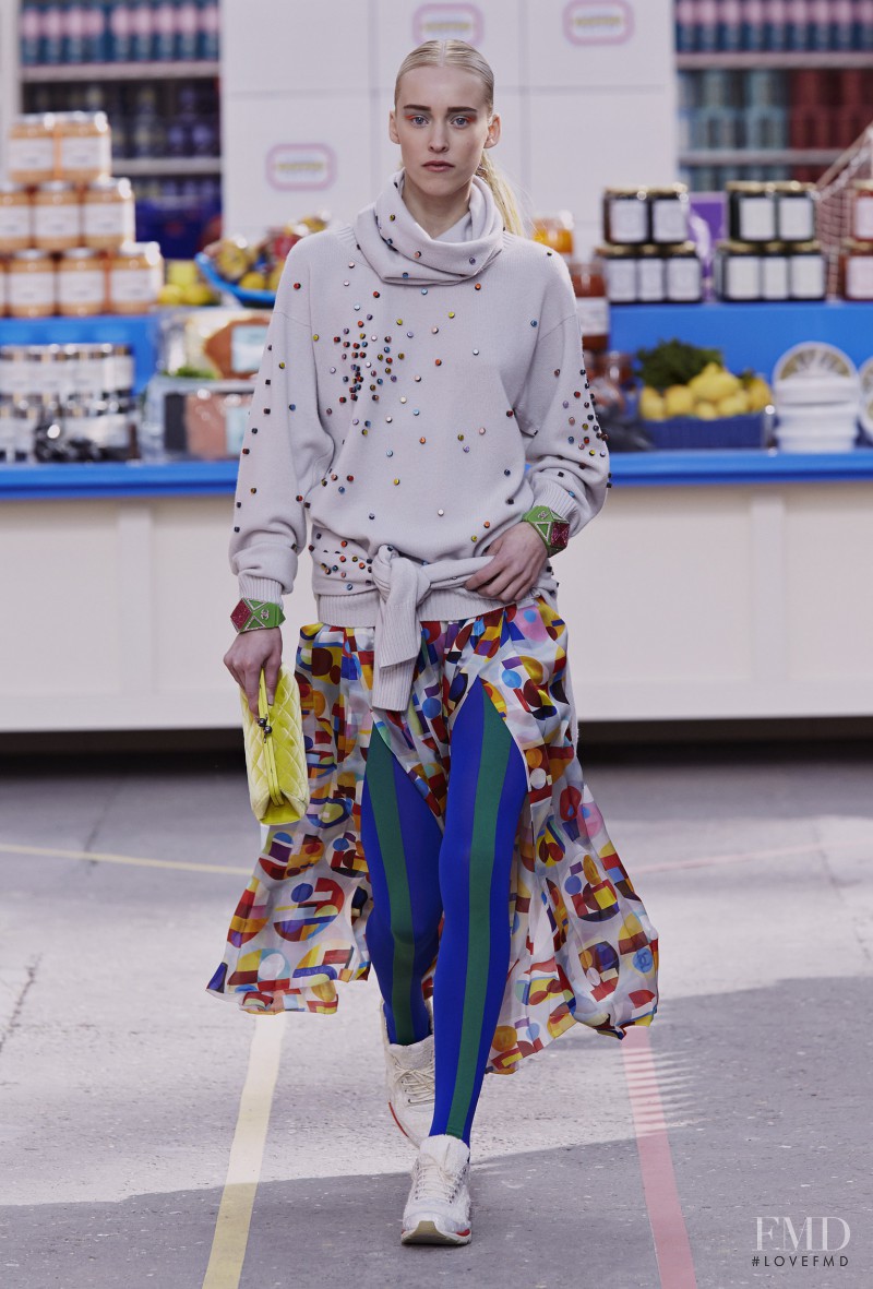 Eva Berzina featured in  the Chanel fashion show for Autumn/Winter 2014