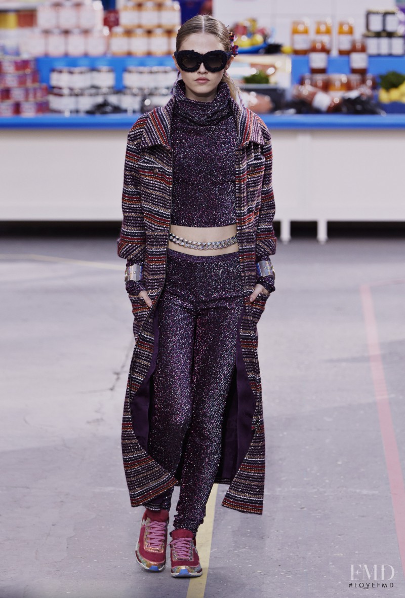 Charlotte Free featured in  the Chanel fashion show for Autumn/Winter 2014