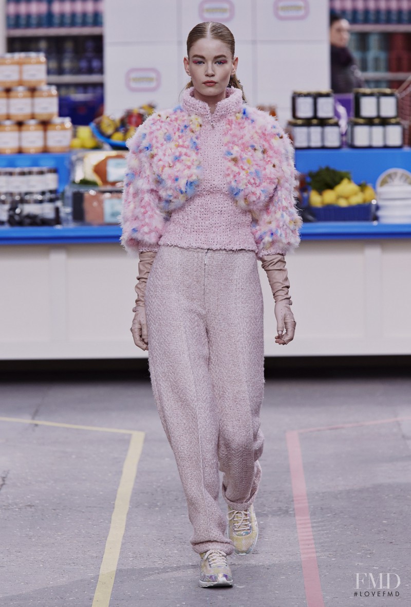 Hollie May Saker featured in  the Chanel fashion show for Autumn/Winter 2014