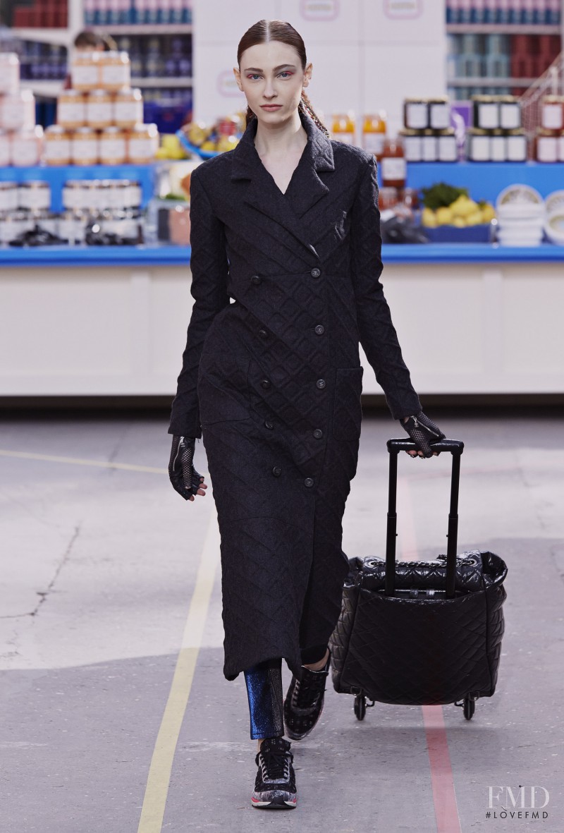 Lera Tribel featured in  the Chanel fashion show for Autumn/Winter 2014