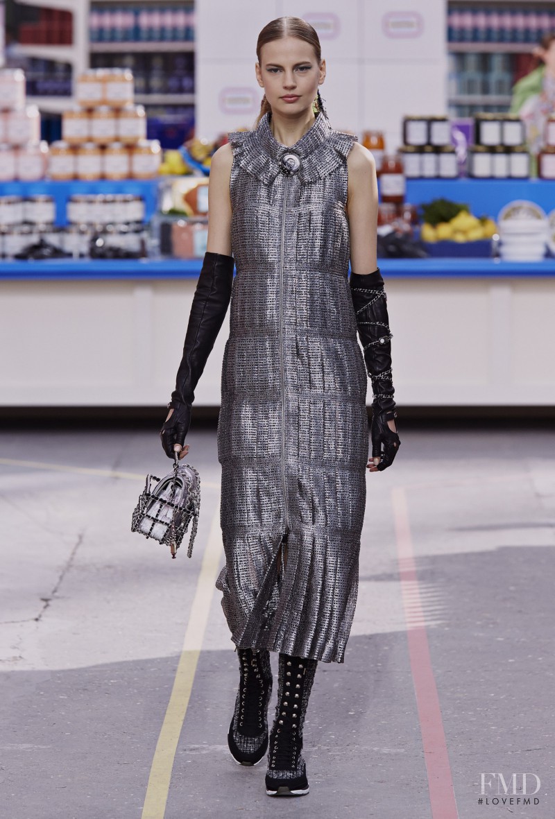 Elisabeth Erm featured in  the Chanel fashion show for Autumn/Winter 2014