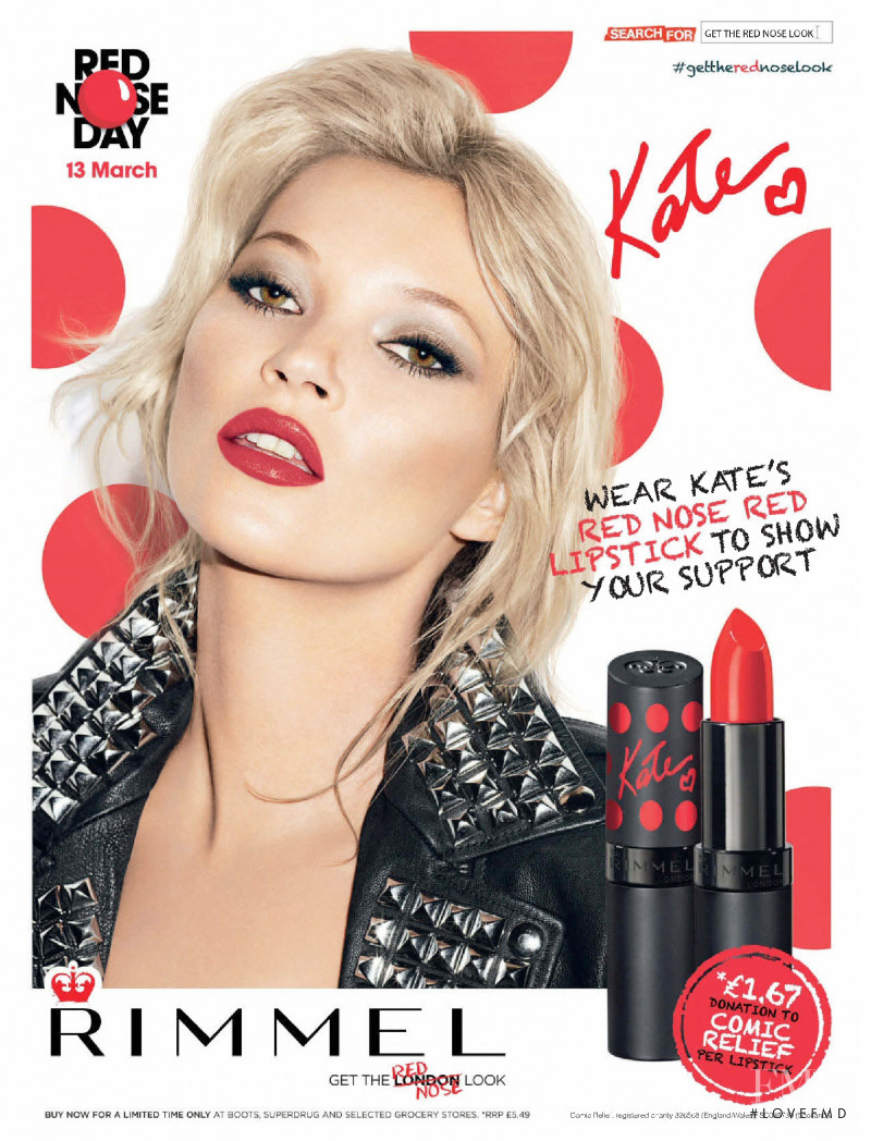 Kate Moss featured in  the Rimmel advertisement for Spring/Summer 2015