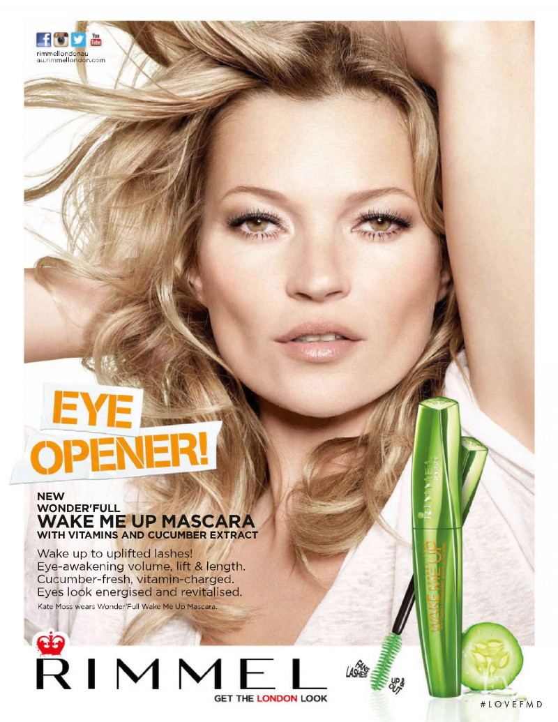 Kate Moss featured in  the Rimmel advertisement for Spring/Summer 2015
