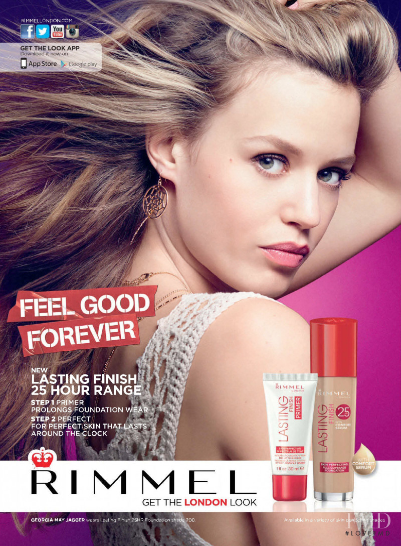 Georgia May Jagger featured in  the Rimmel advertisement for Spring/Summer 2015