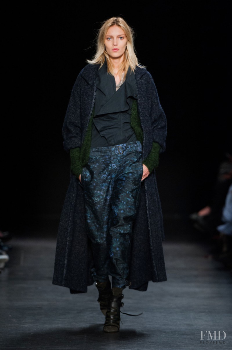 Anja Rubik featured in  the Isabel Marant fashion show for Autumn/Winter 2014