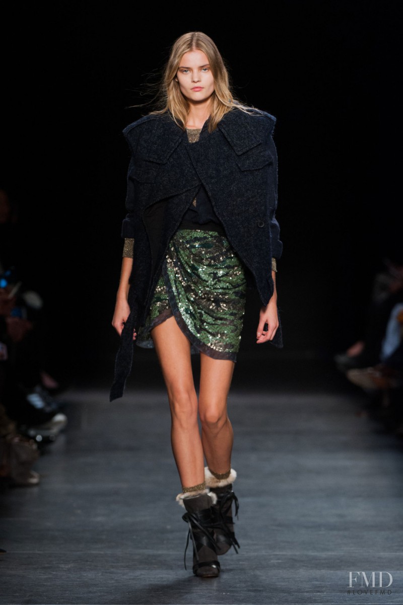 Kate Grigorieva featured in  the Isabel Marant fashion show for Autumn/Winter 2014