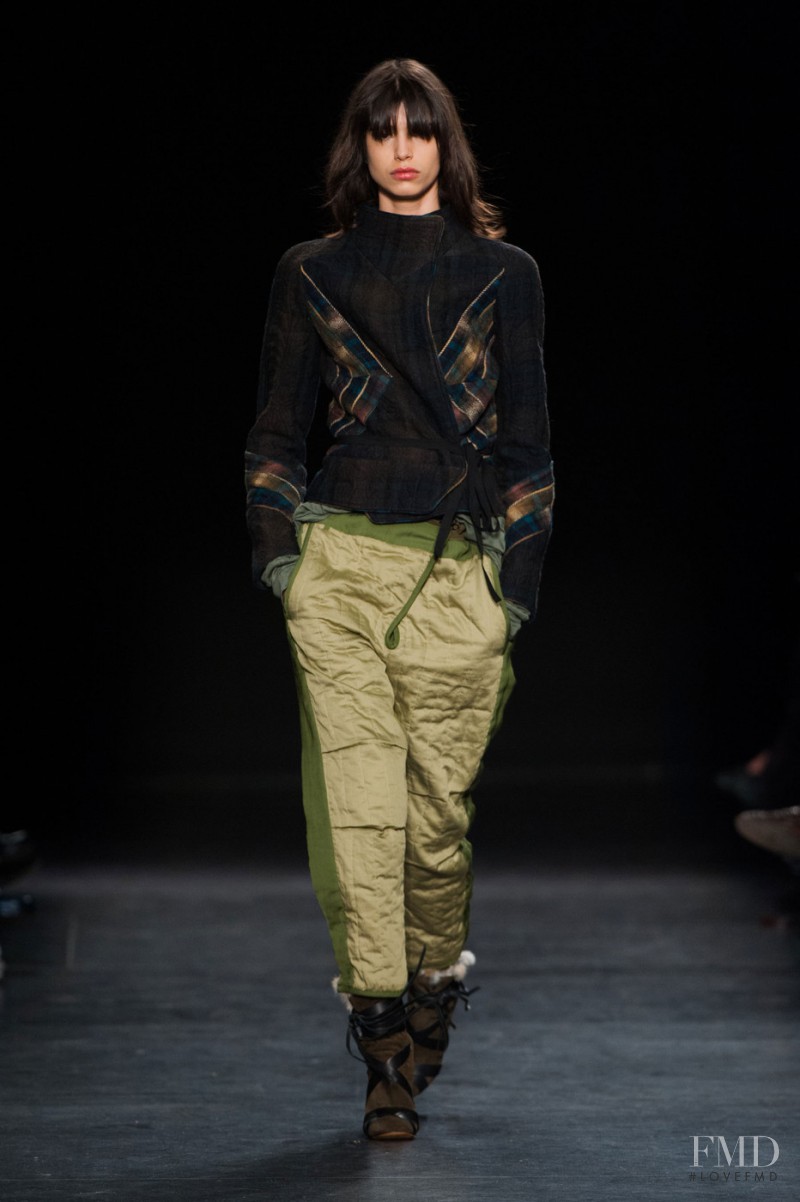 Mica Arganaraz featured in  the Isabel Marant fashion show for Autumn/Winter 2014