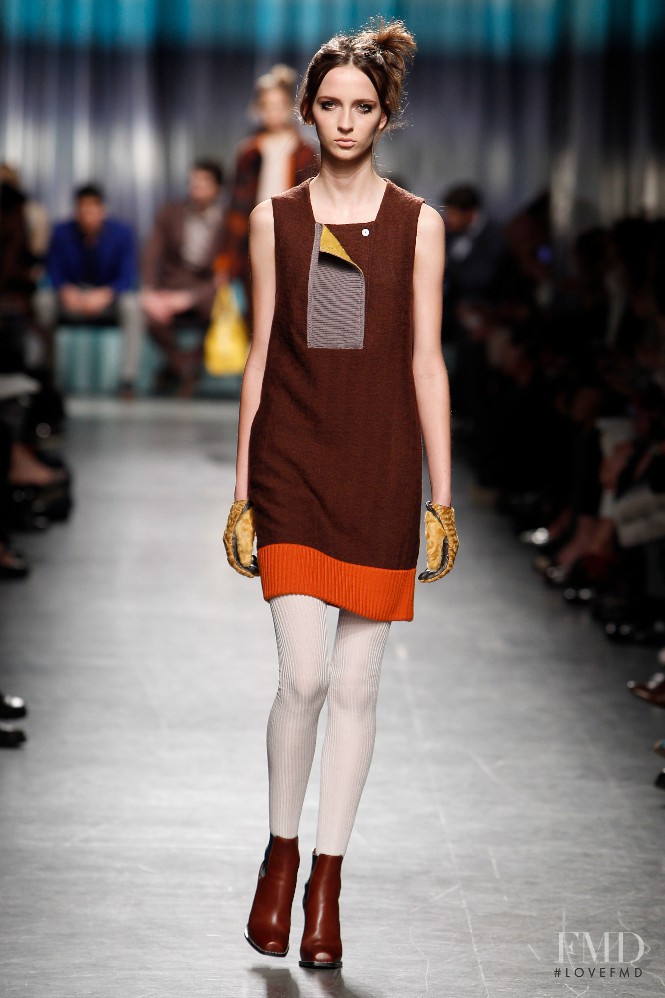 Waleska Gorczevski featured in  the Missoni fashion show for Autumn/Winter 2014