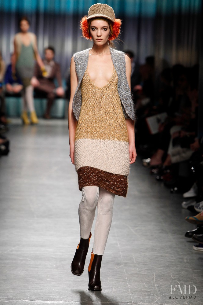Irina Liss featured in  the Missoni fashion show for Autumn/Winter 2014