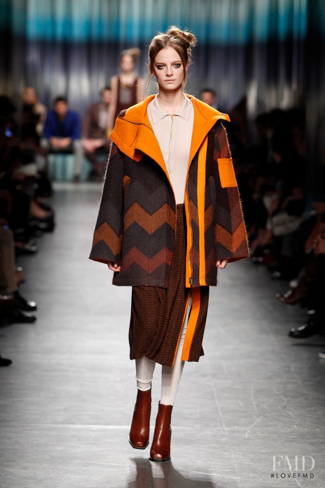 Ine Neefs featured in  the Missoni fashion show for Autumn/Winter 2014