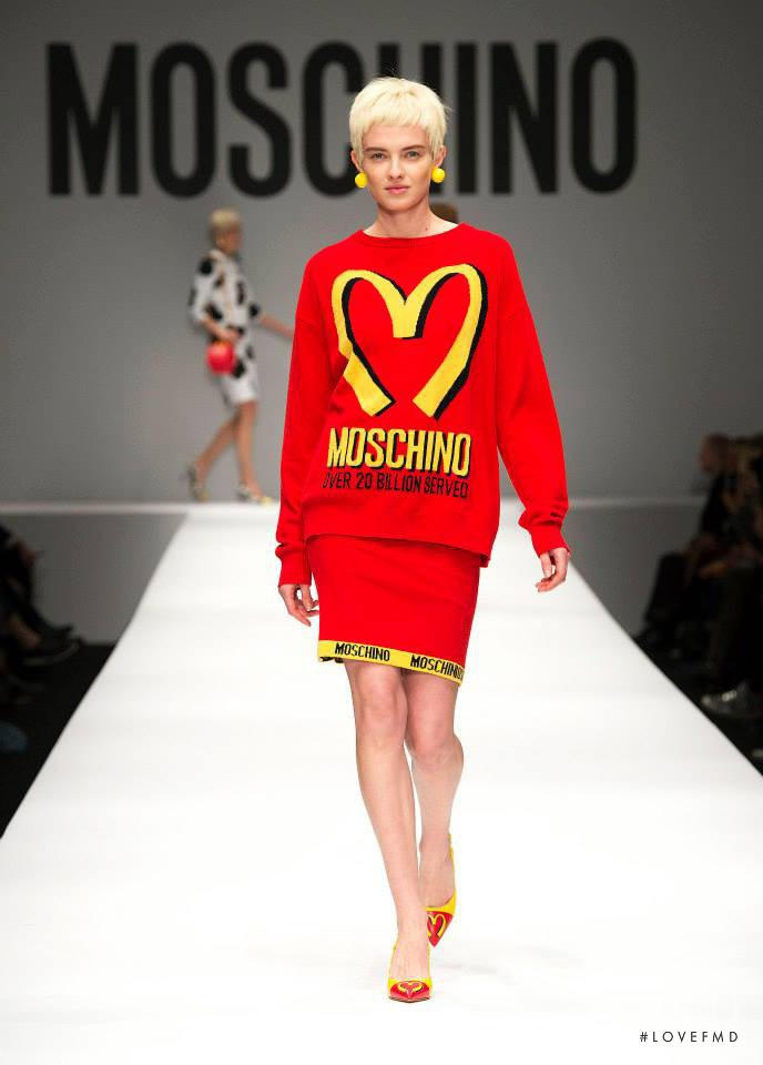 Natalia Siodmiak featured in  the Moschino fashion show for Autumn/Winter 2014