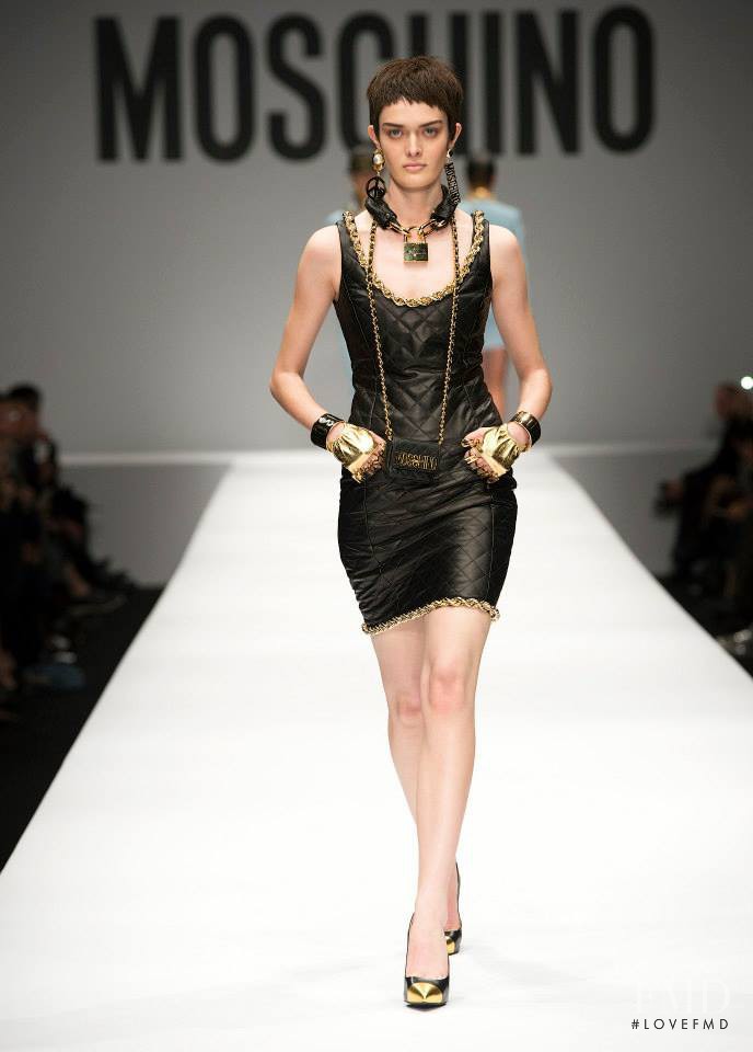 Sam Rollinson featured in  the Moschino fashion show for Autumn/Winter 2014