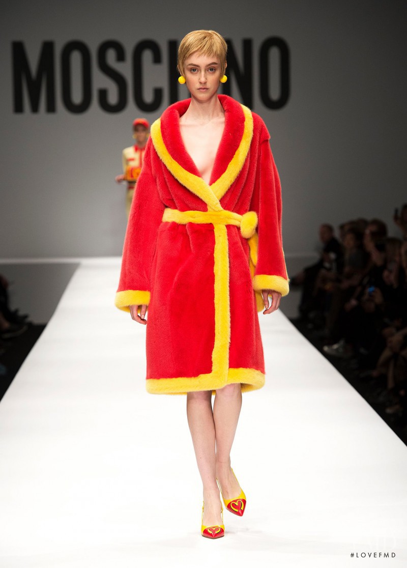 Frances Coombe featured in  the Moschino fashion show for Autumn/Winter 2014