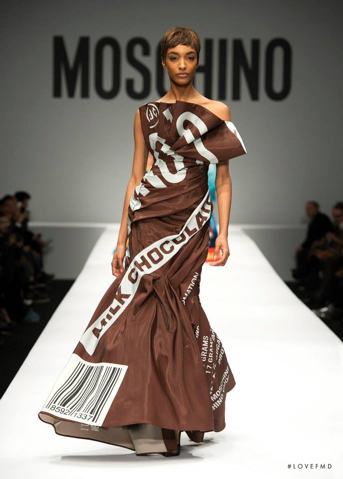 Jourdan Dunn featured in  the Moschino fashion show for Autumn/Winter 2014