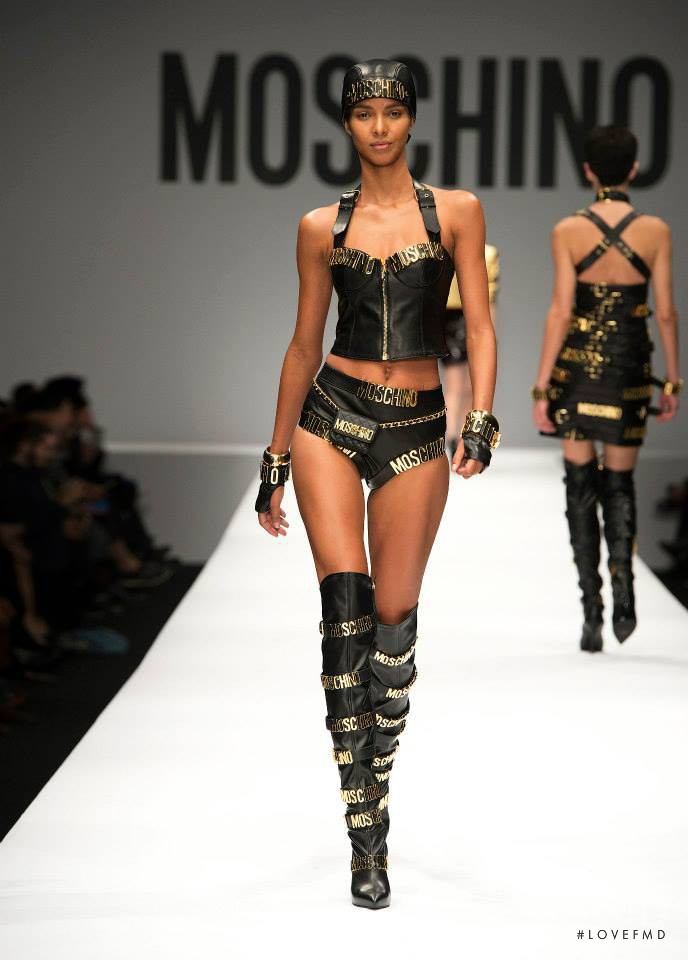 Lais Ribeiro featured in  the Moschino fashion show for Autumn/Winter 2014