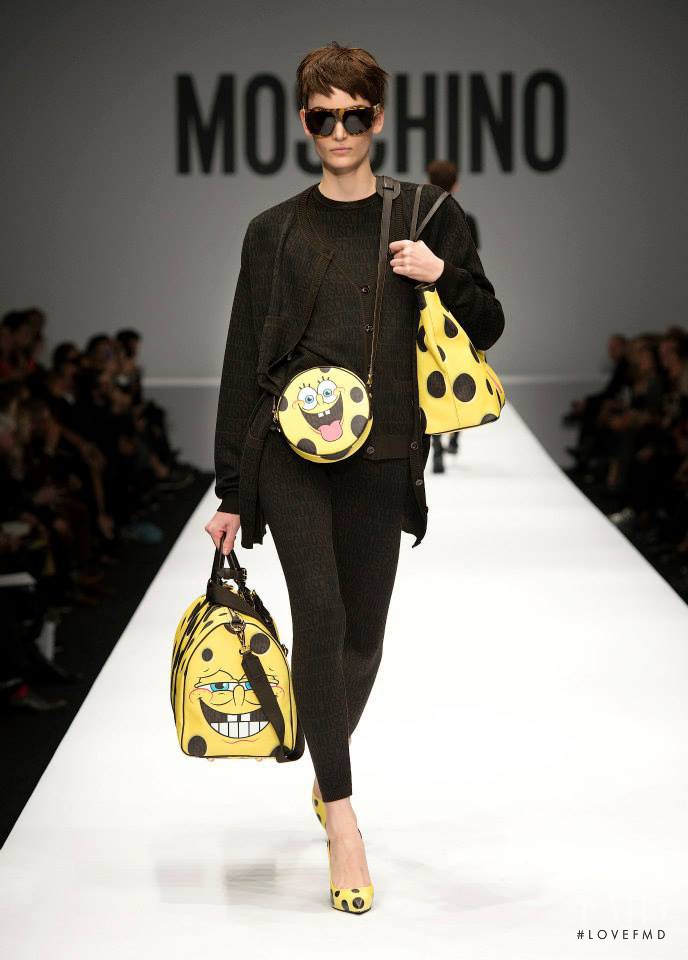 Zuzanna Bijoch featured in  the Moschino fashion show for Autumn/Winter 2014