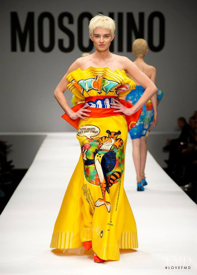 Natalia Siodmiak featured in  the Moschino fashion show for Autumn/Winter 2014