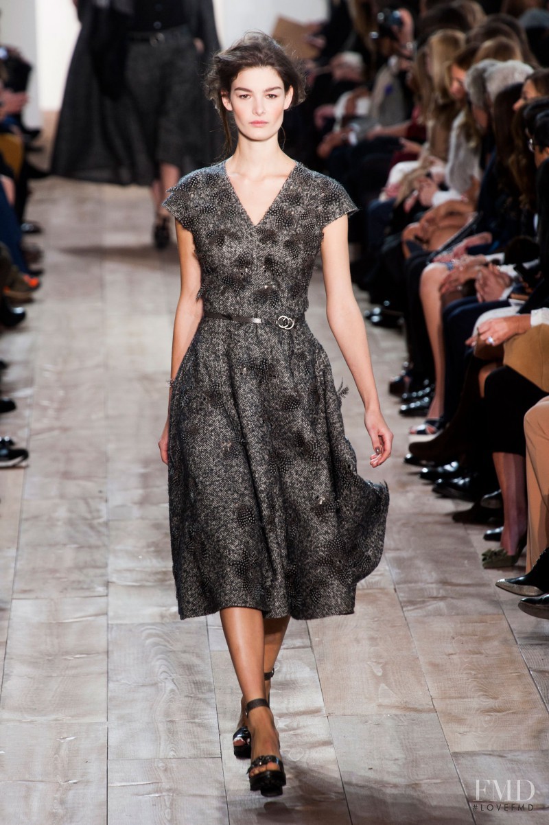 Ophélie Guillermand featured in  the Michael Kors Collection fashion show for Autumn/Winter 2014