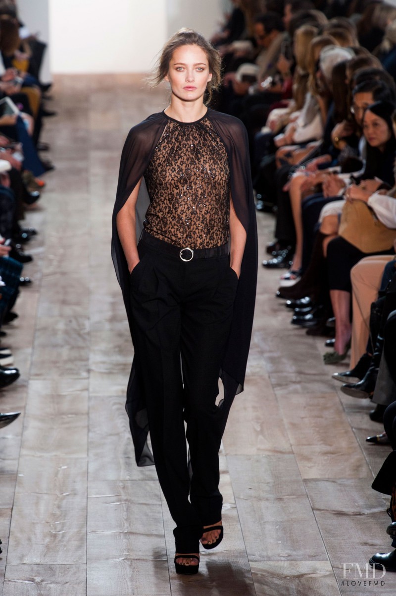 Karmen Pedaru featured in  the Michael Kors Collection fashion show for Autumn/Winter 2014