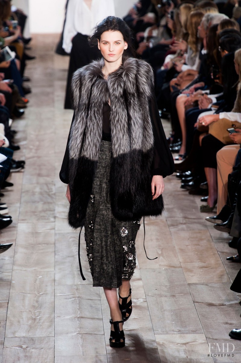 Katlin Aas featured in  the Michael Kors Collection fashion show for Autumn/Winter 2014