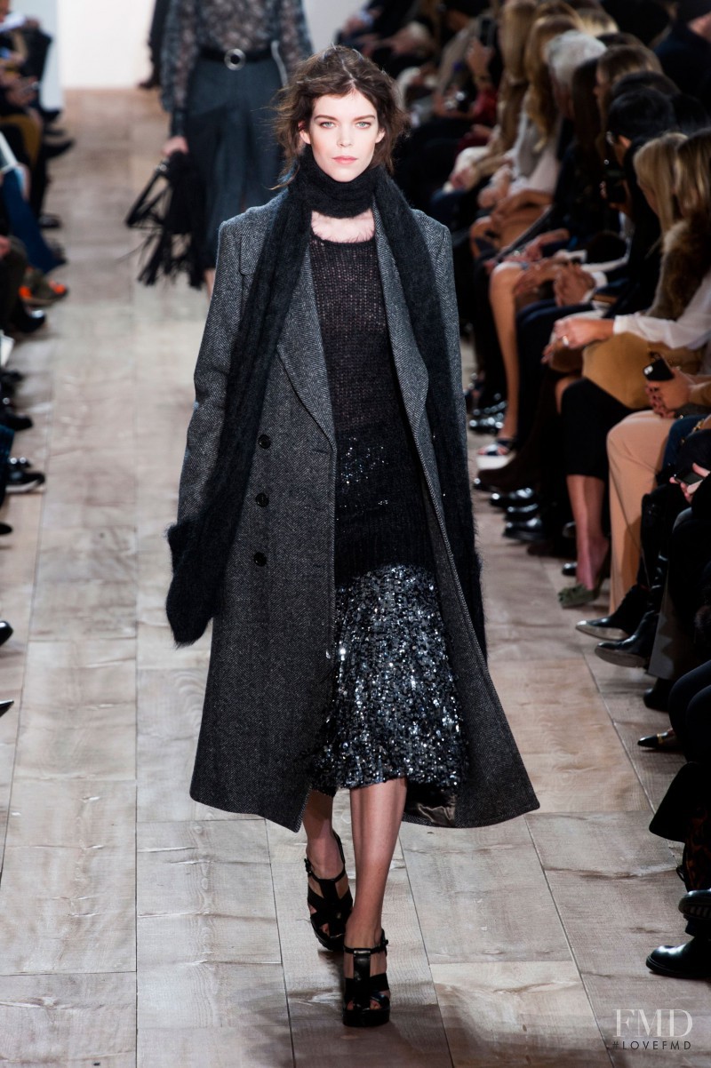Meghan Collison featured in  the Michael Kors Collection fashion show for Autumn/Winter 2014