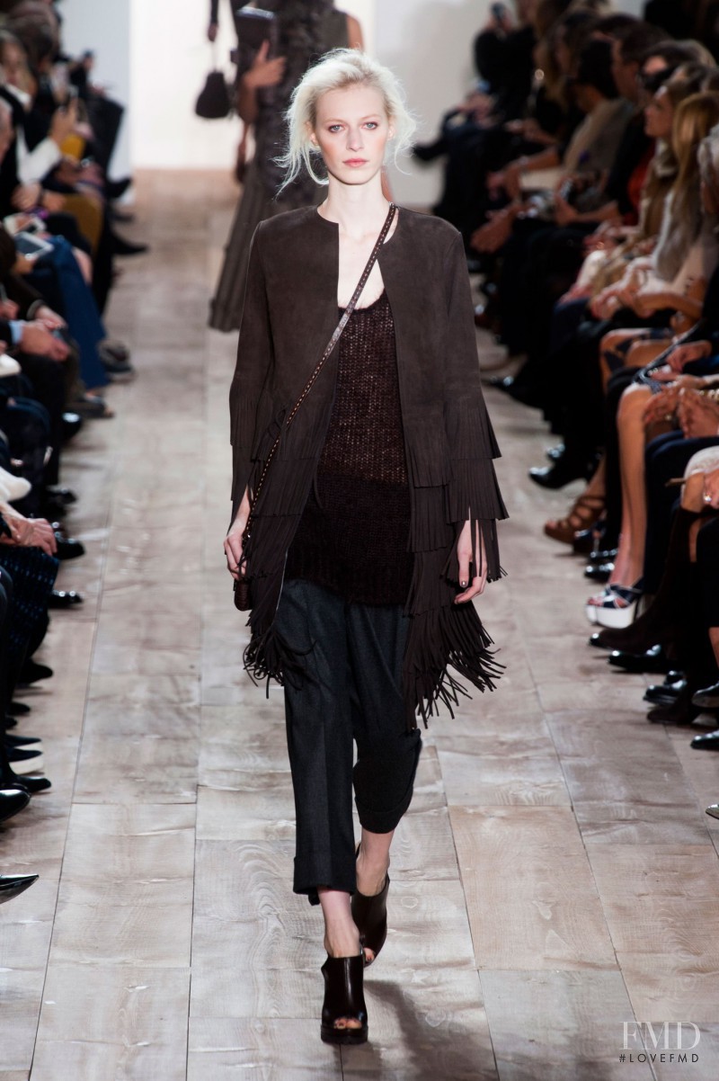 Julia Nobis featured in  the Michael Kors Collection fashion show for Autumn/Winter 2014