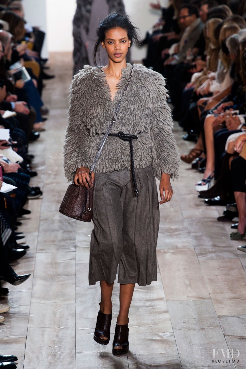 Grace Mahary featured in  the Michael Kors Collection fashion show for Autumn/Winter 2014