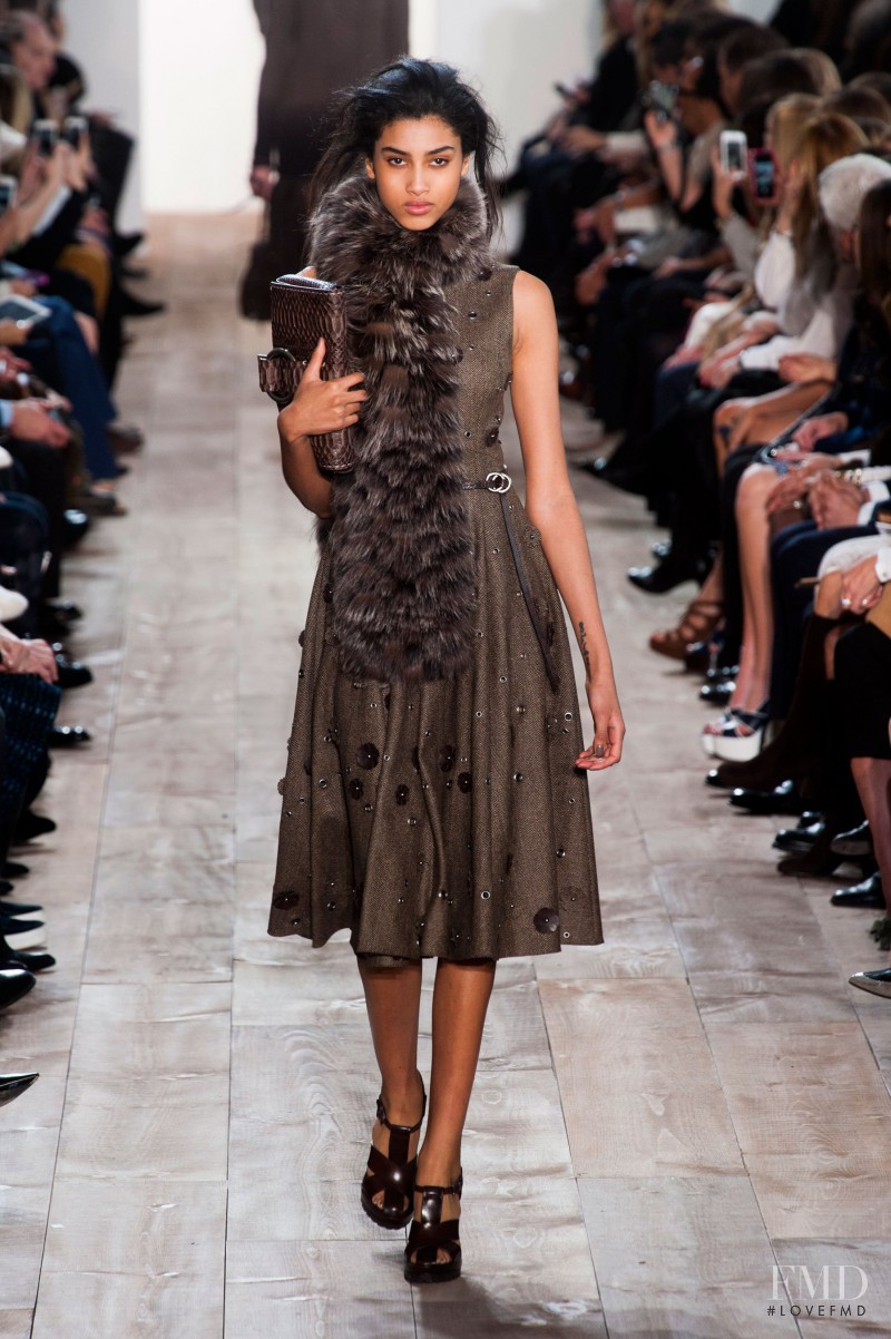 Imaan Hammam featured in  the Michael Kors Collection fashion show for Autumn/Winter 2014