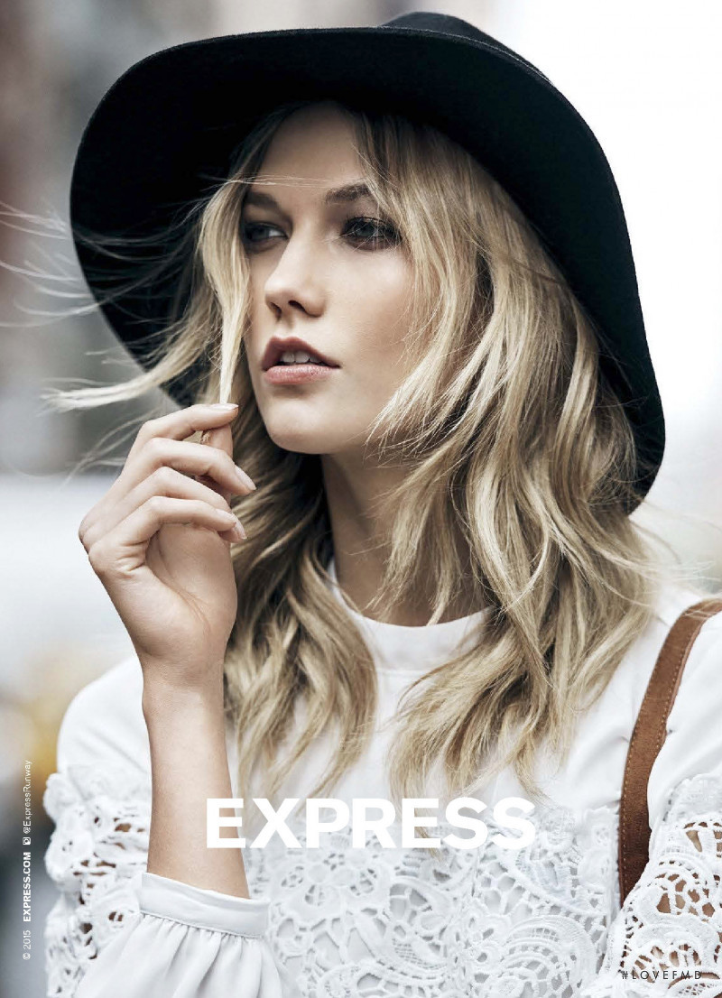 Karlie Kloss featured in  the Express advertisement for Autumn/Winter 2015