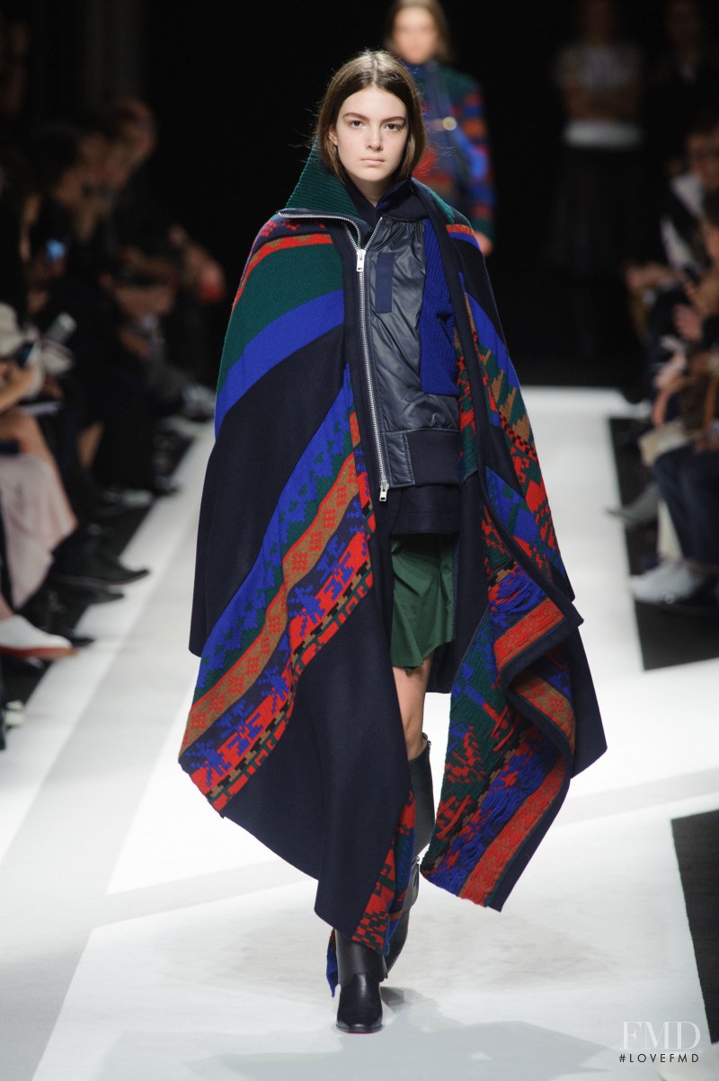 Scarlett Gray featured in  the Sacai fashion show for Autumn/Winter 2014