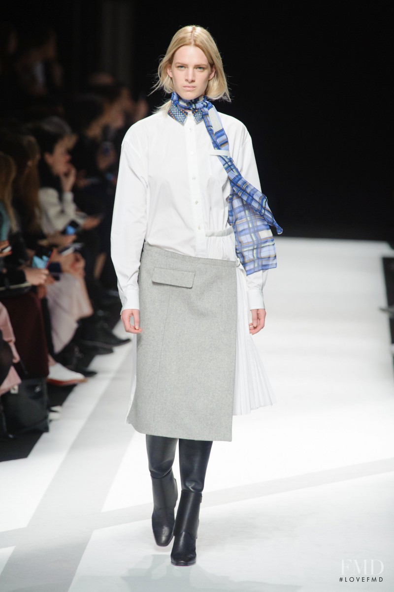 Ashleigh Good featured in  the Sacai fashion show for Autumn/Winter 2014