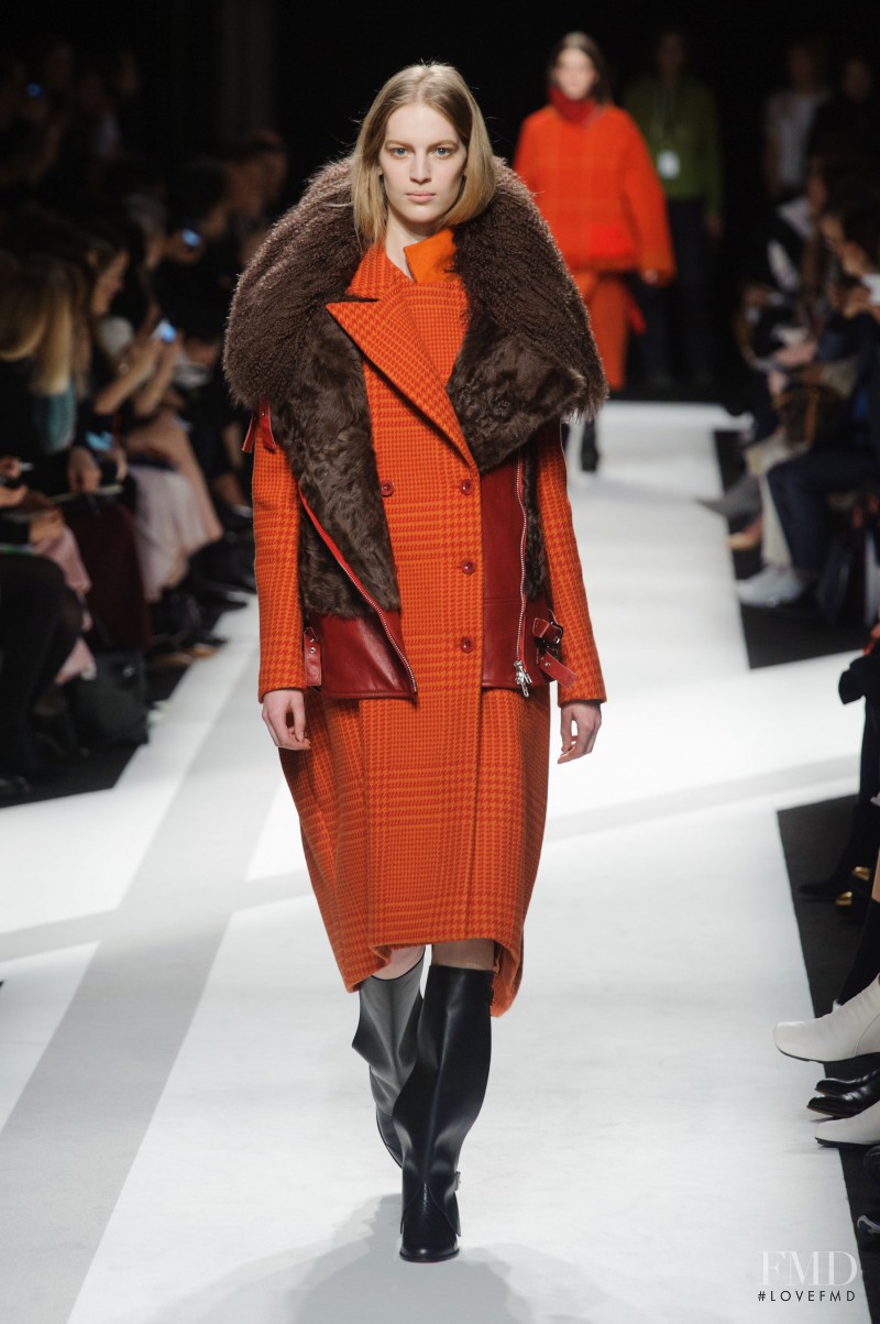 Vanessa Axente featured in  the Sacai fashion show for Autumn/Winter 2014