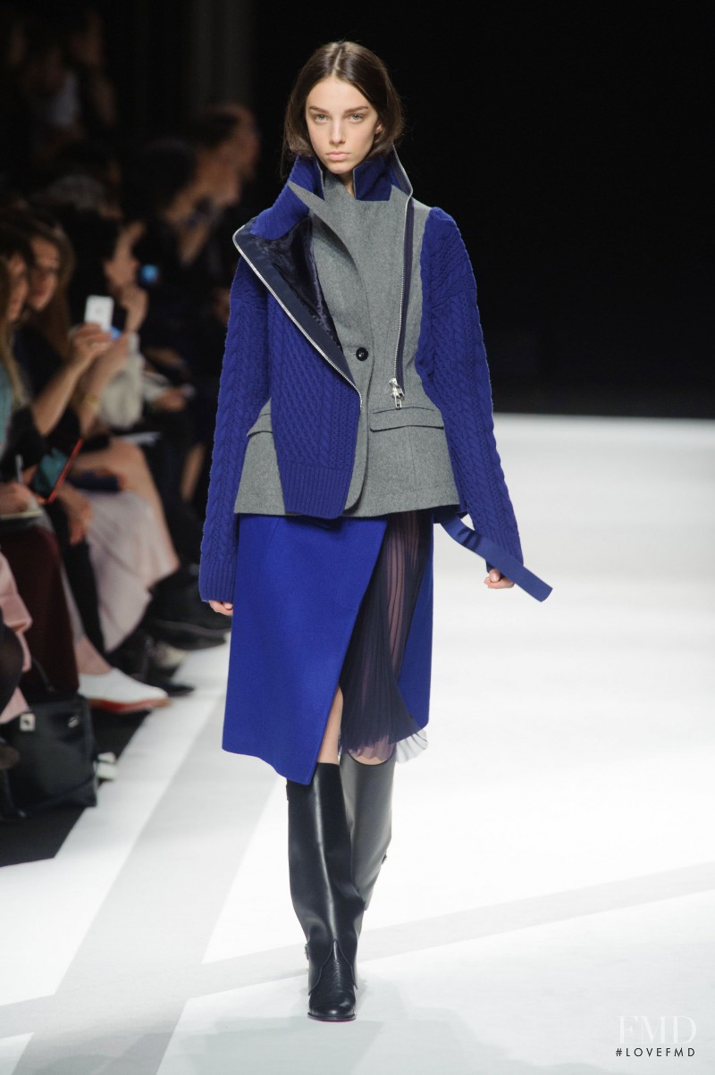 Larissa Marchiori featured in  the Sacai fashion show for Autumn/Winter 2014