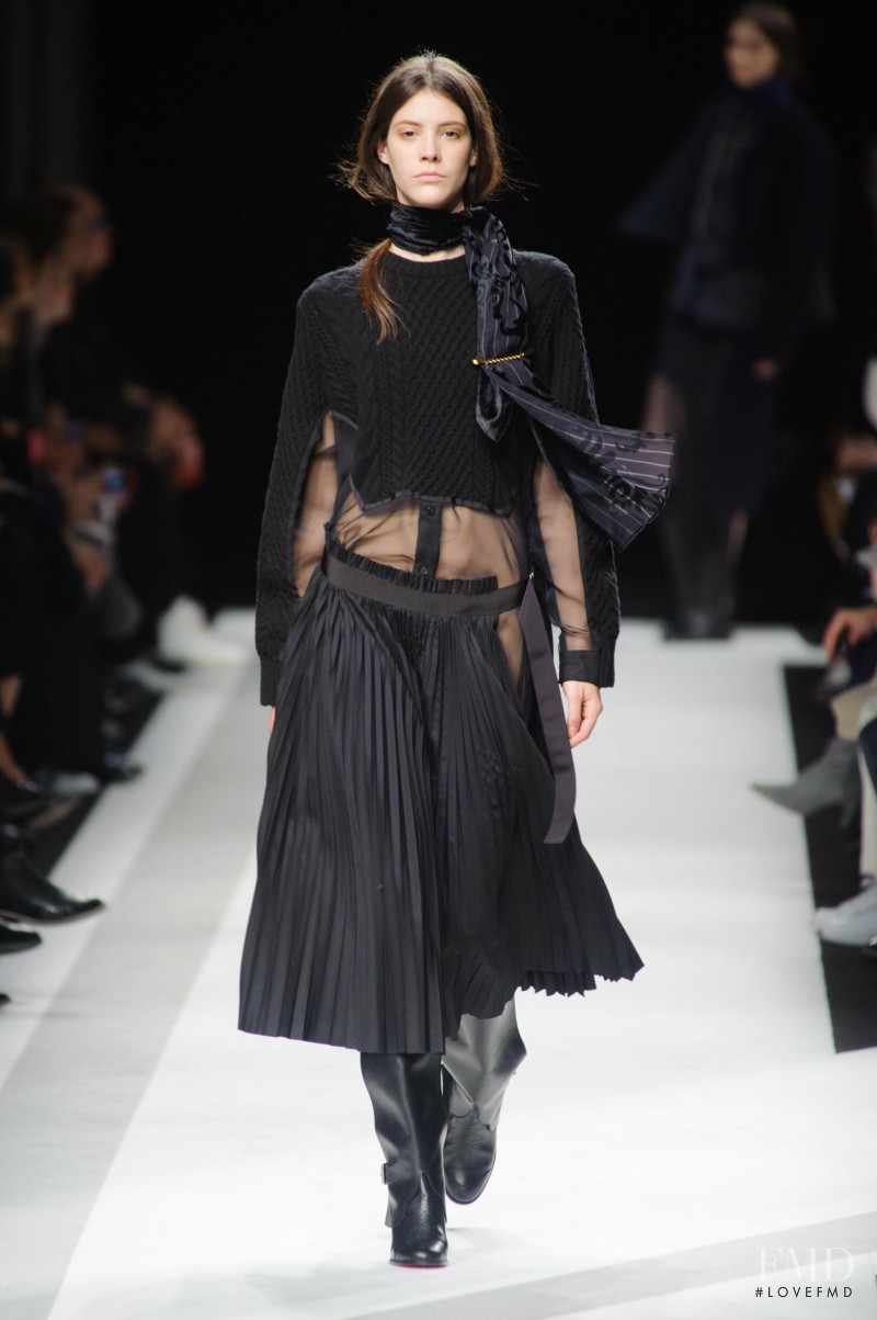 Carla Ciffoni featured in  the Sacai fashion show for Autumn/Winter 2014