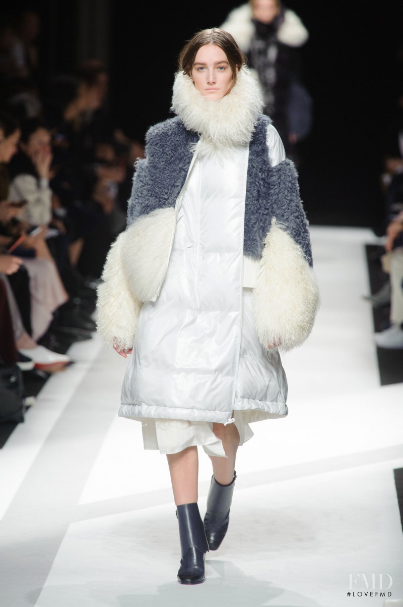 Joséphine Le Tutour featured in  the Sacai fashion show for Autumn/Winter 2014