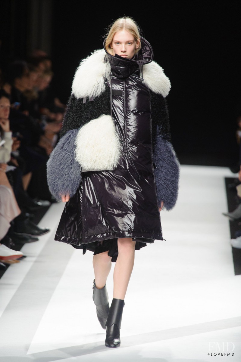 Charlene Hoegger featured in  the Sacai fashion show for Autumn/Winter 2014