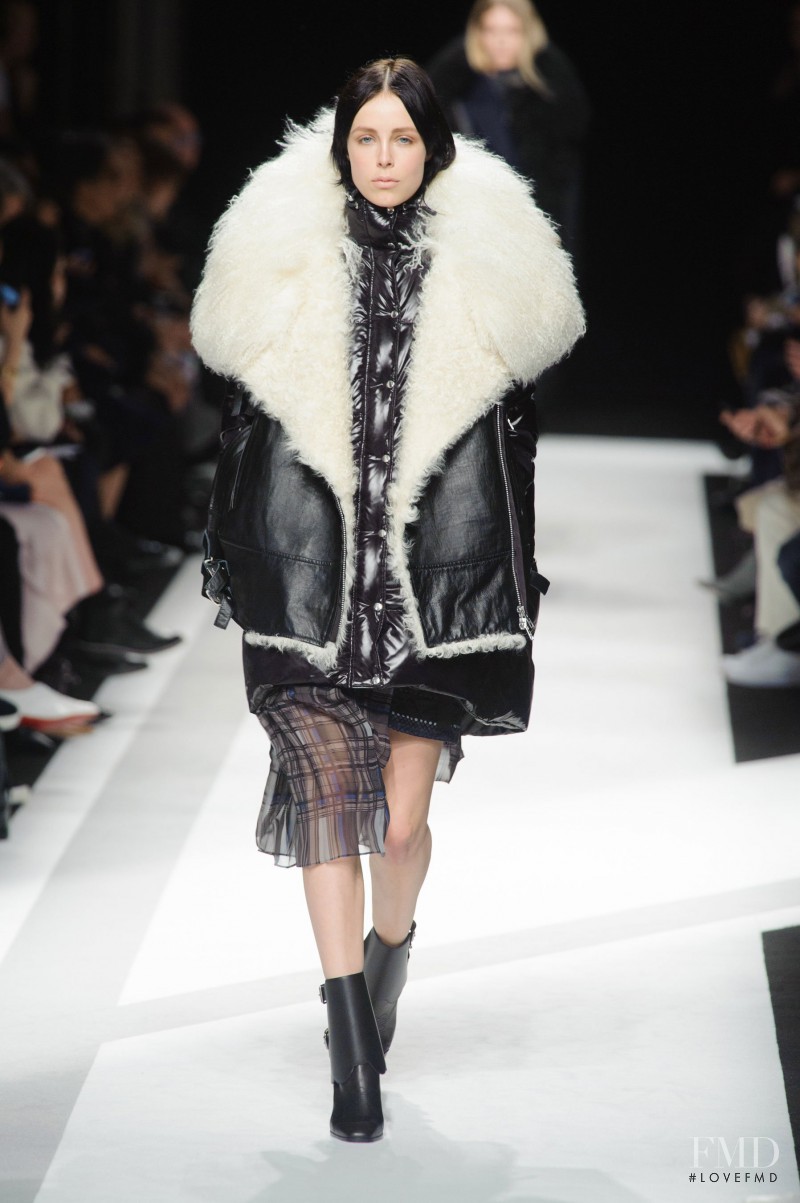 Edie Campbell featured in  the Sacai fashion show for Autumn/Winter 2014