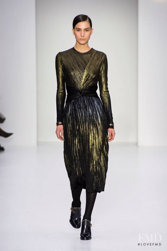 Mijo Mihaljcic featured in  the Salvatore Ferragamo fashion show for Autumn/Winter 2014