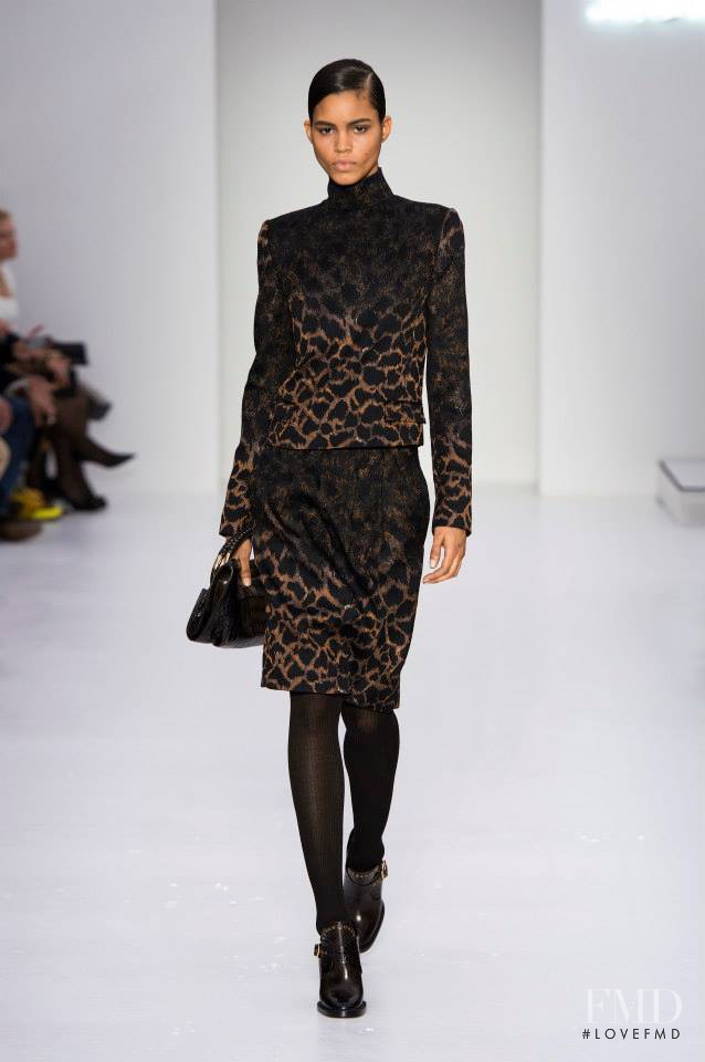 Mariana Santana featured in  the Salvatore Ferragamo fashion show for Autumn/Winter 2014