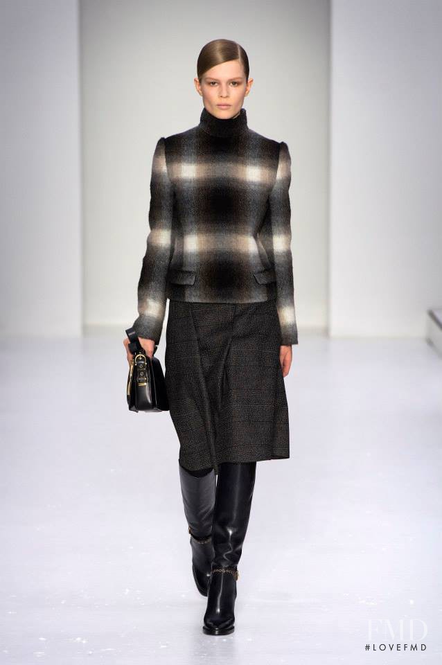 Anna Ewers featured in  the Salvatore Ferragamo fashion show for Autumn/Winter 2014