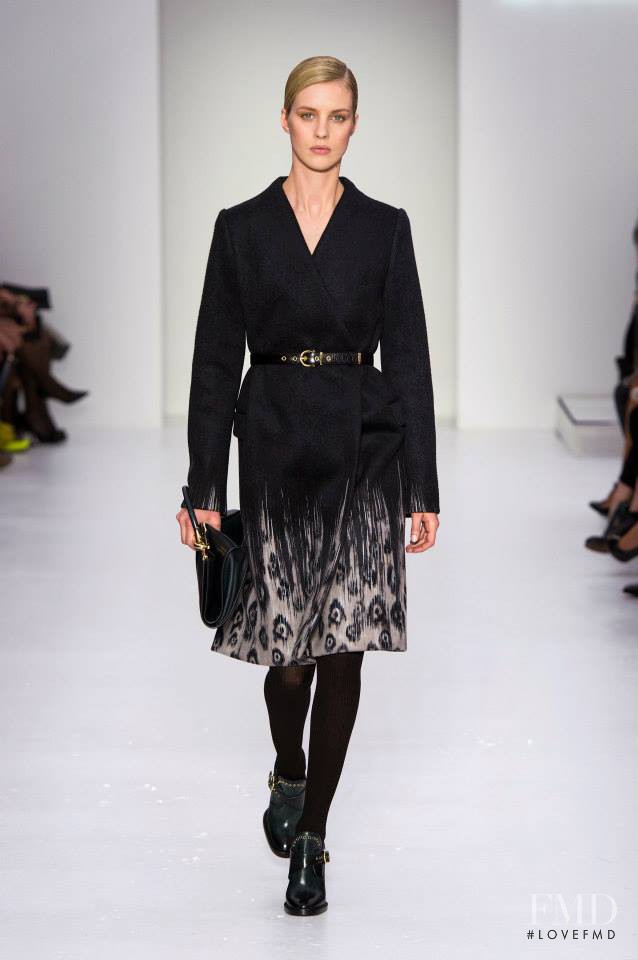 Julia Frauche featured in  the Salvatore Ferragamo fashion show for Autumn/Winter 2014