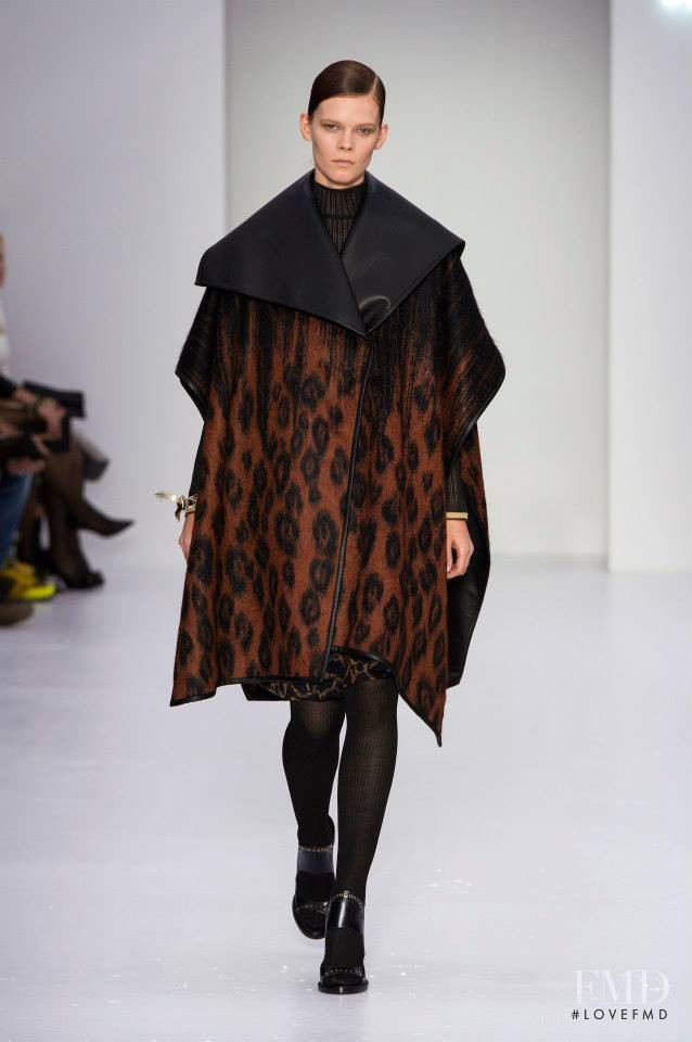 Irina Kravchenko featured in  the Salvatore Ferragamo fashion show for Autumn/Winter 2014