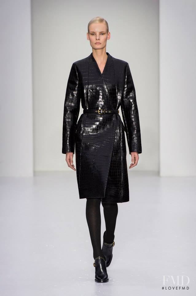 Irene Hiemstra featured in  the Salvatore Ferragamo fashion show for Autumn/Winter 2014