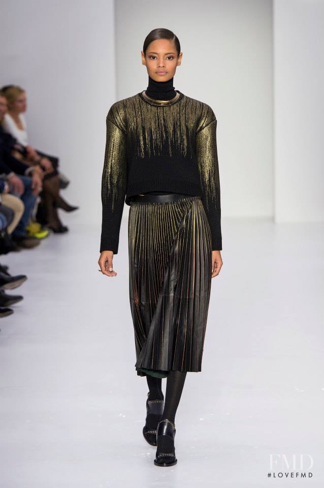 Malaika Firth featured in  the Salvatore Ferragamo fashion show for Autumn/Winter 2014