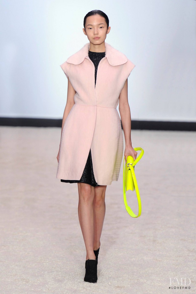 Xiao Wen Ju featured in  the Giambattista Valli fashion show for Autumn/Winter 2014