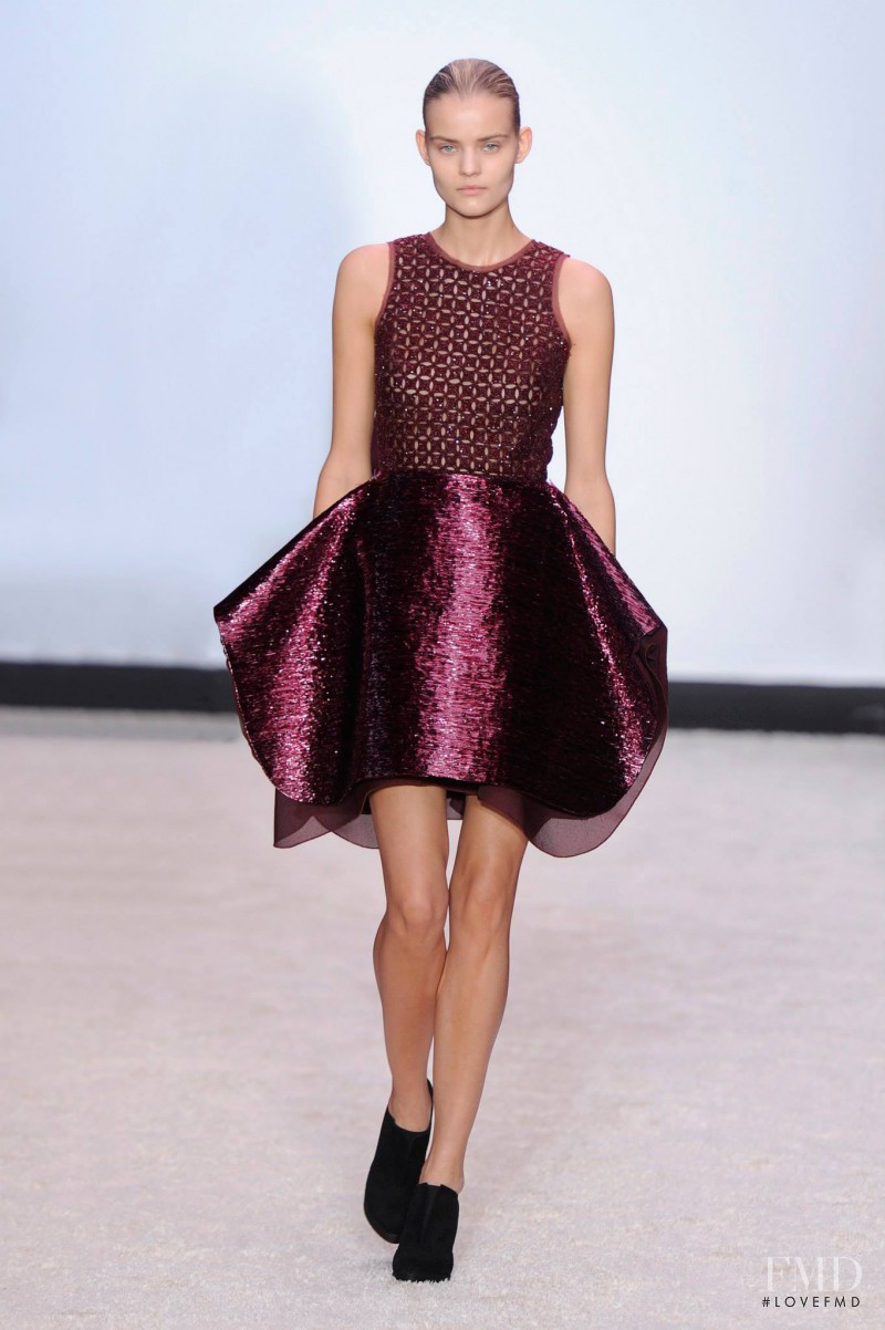 Kate Grigorieva featured in  the Giambattista Valli fashion show for Autumn/Winter 2014