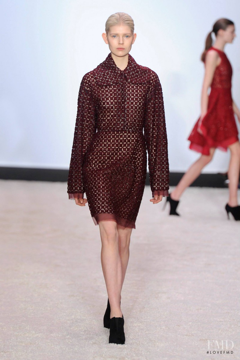 Ola Rudnicka featured in  the Giambattista Valli fashion show for Autumn/Winter 2014