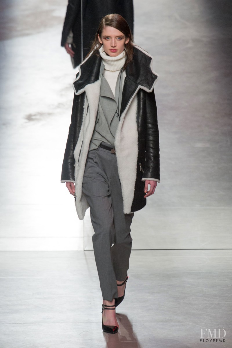 Kate Goodling featured in  the Anthony Vaccarello fashion show for Autumn/Winter 2014