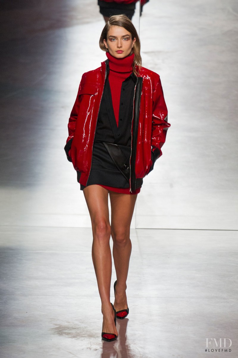 Andreea Diaconu featured in  the Anthony Vaccarello fashion show for Autumn/Winter 2014